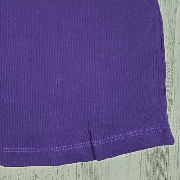 NWOT Point Sportswear Purple Ribbed Tank Top Women's Size Medium - Picture 6 of 8